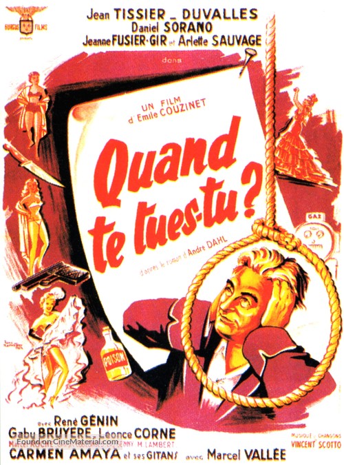 Quand te tues-tu? - French Movie Poster