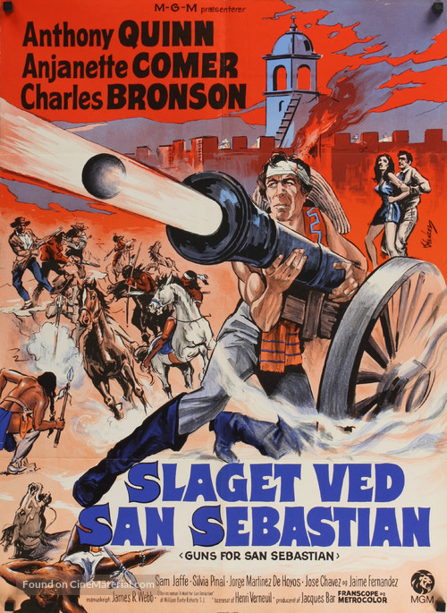 La bataille de San Sebastian - Danish Theatrical movie poster