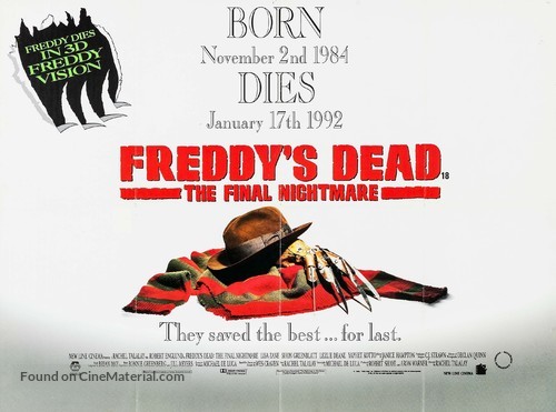 Freddy&#039;s Dead: The Final Nightmare - British Movie Poster
