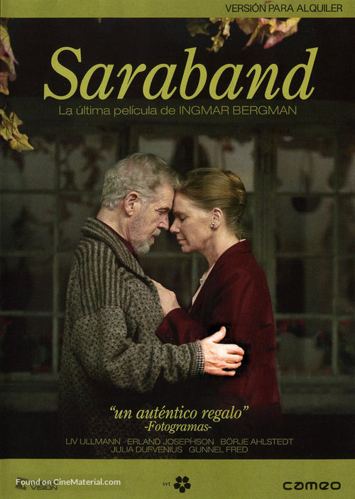 Saraband - Spanish DVD movie cover