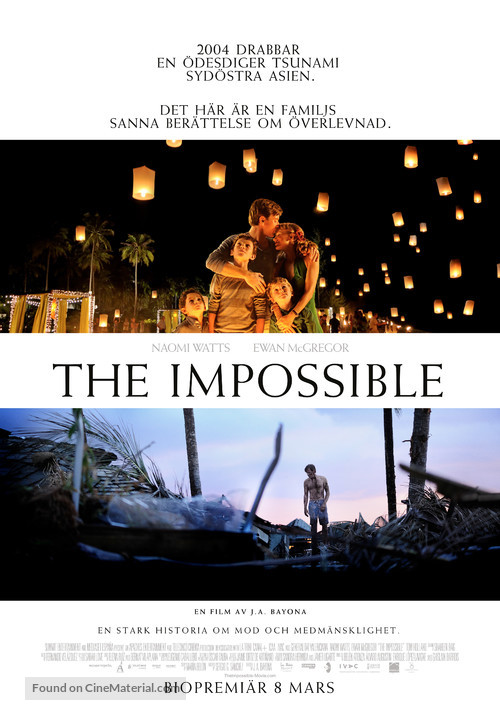 Lo imposible - Swedish Movie Poster