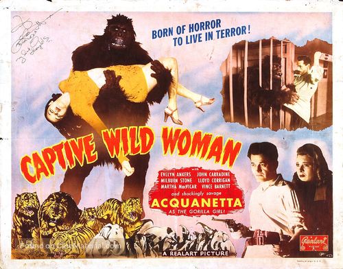 Captive Wild Woman - Movie Poster