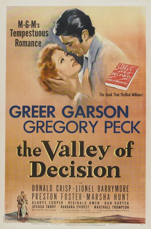 The Valley of Decision - Movie Poster