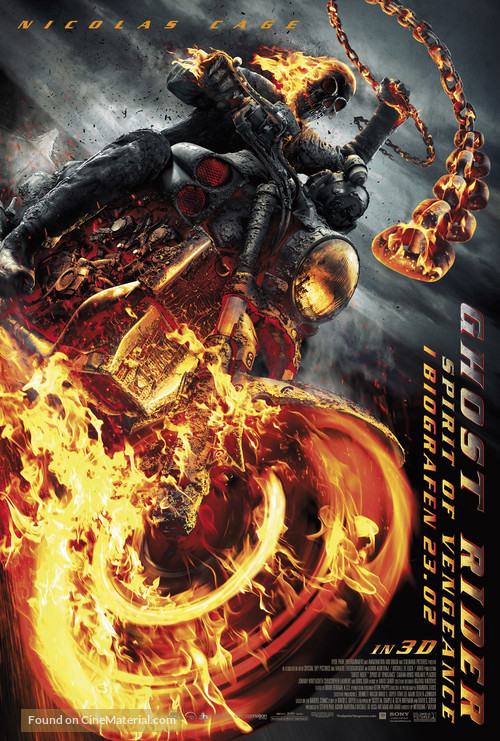 Ghost Rider: Spirit of Vengeance - Danish Movie Poster
