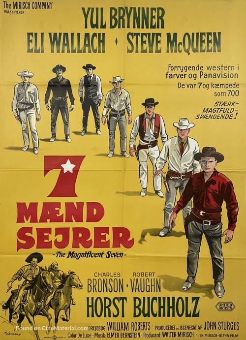 The Magnificent Seven - Danish Movie Poster