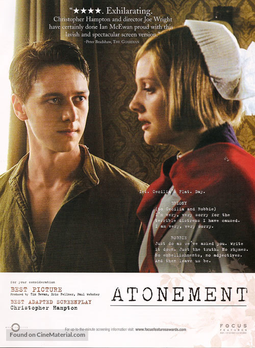 Atonement - For your consideration movie poster