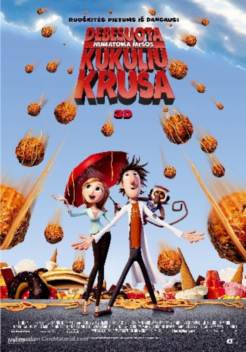 Cloudy with a Chance of Meatballs - Lithuanian Movie Poster