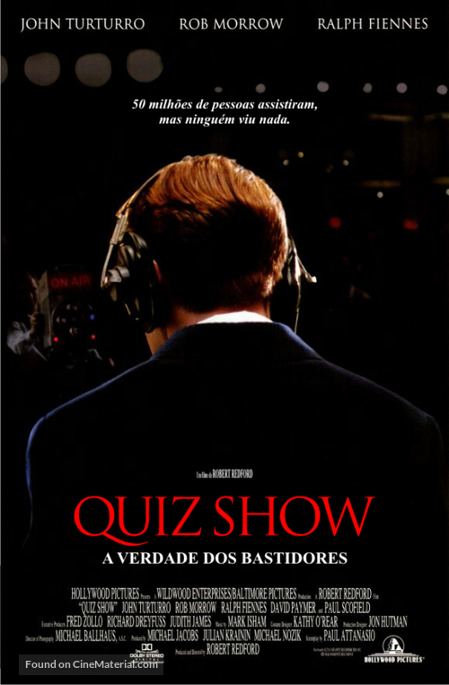 Quiz Show - Brazilian Movie Poster