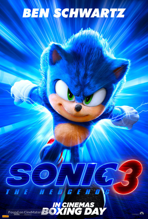 Sonic the Hedgehog 3 - Australian Movie Poster