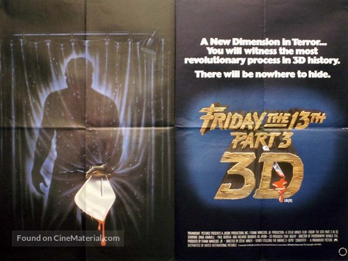 Friday the 13th Part III - British Movie Poster
