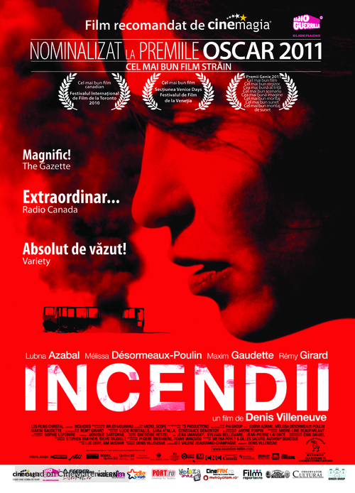 Incendies - Romanian Movie Poster