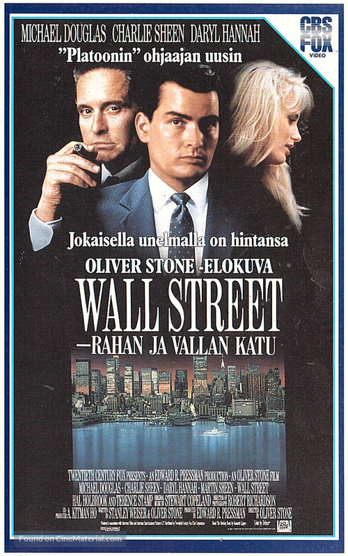 Wall Street - Finnish Movie Cover