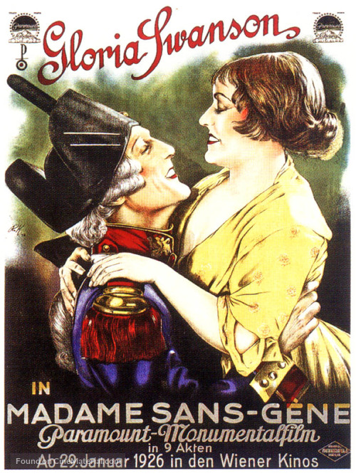 Madame Sans-G&ecirc;ne - Austrian Movie Poster