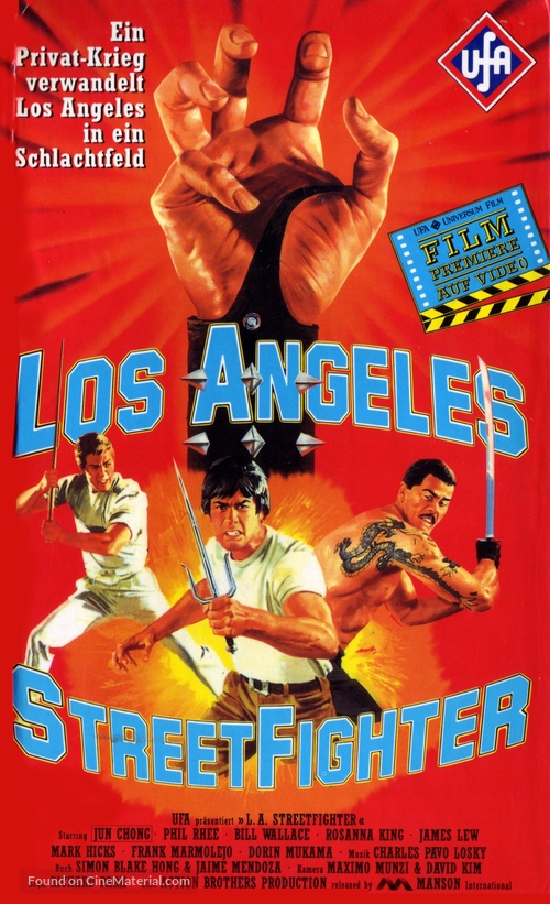 Los Angeles Streetfighter - German VHS movie cover