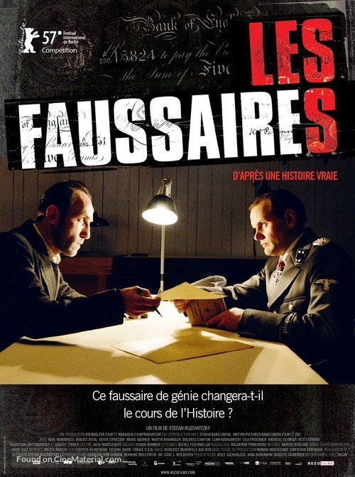 Die F&auml;lscher - French Movie Poster