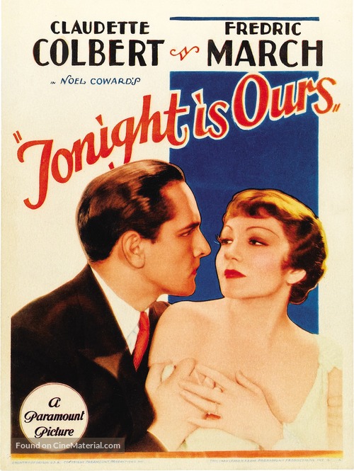 Tonight Is Ours - Movie Poster