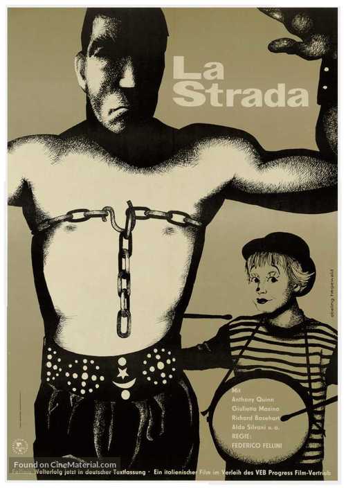 La strada - German Movie Poster