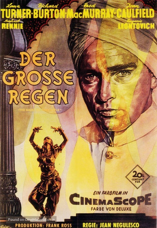 The Rains of Ranchipur - German Movie Poster