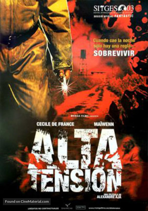 Haute tension - Spanish DVD movie cover