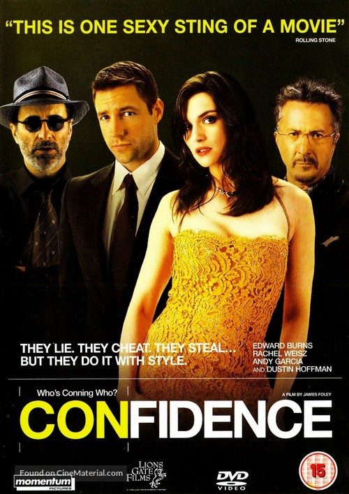 Confidence - British DVD movie cover