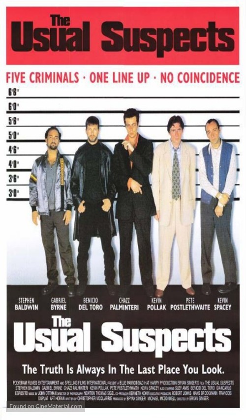 The Usual Suspects - VHS movie cover