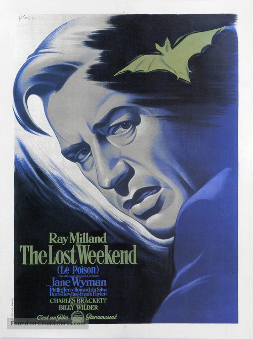The Lost Weekend - French Movie Poster