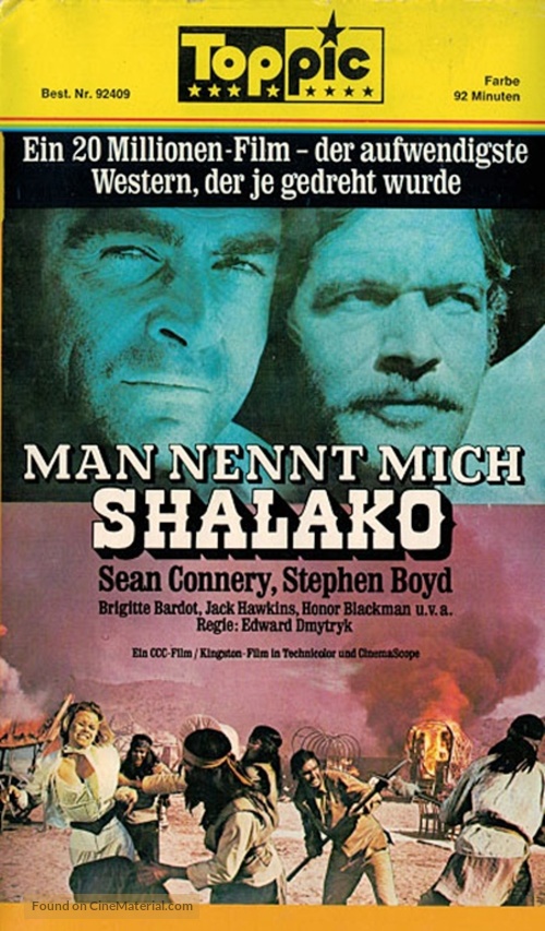 Shalako - German VHS movie cover