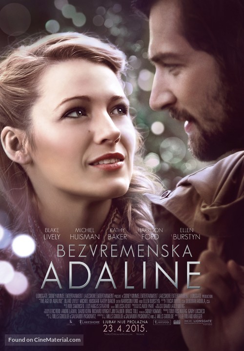 The Age of Adaline - Croatian Movie Poster