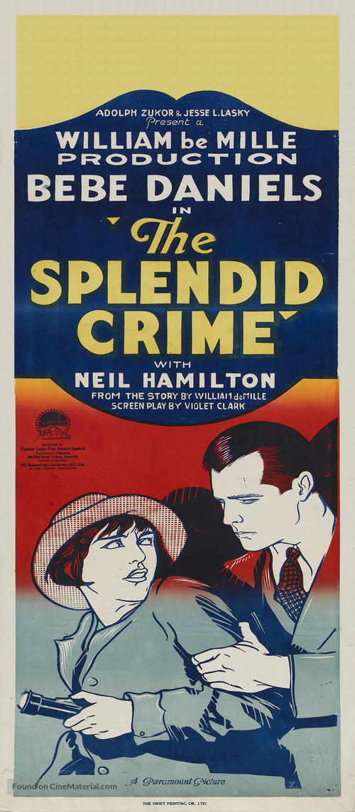 The Splendid Crime - Australian Movie Poster