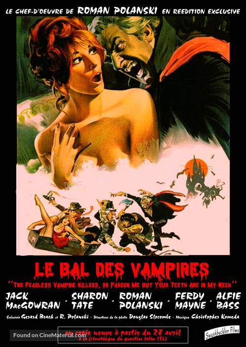 Dance of the Vampires - French Re-release movie poster