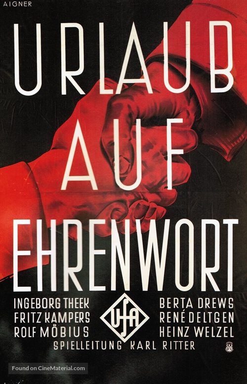 Urlaub auf Ehrenwort - German Movie Poster