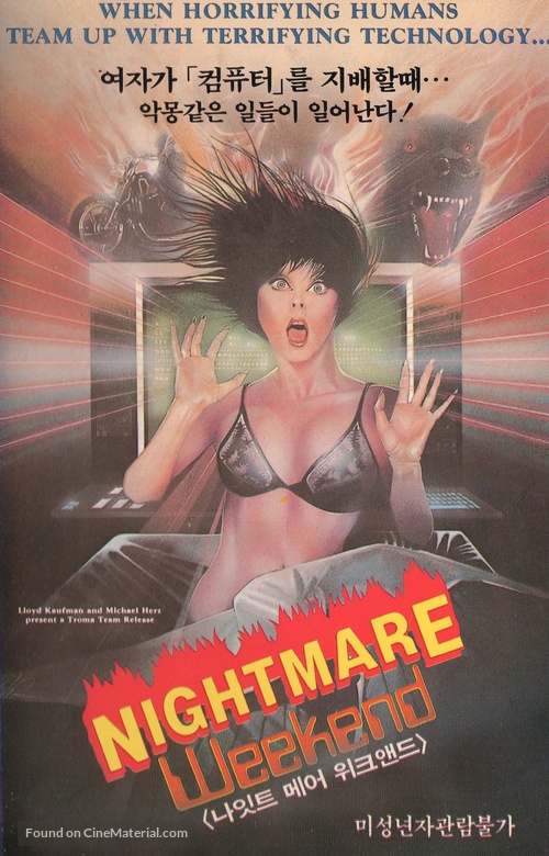 Nightmare Weekend - South Korean VHS movie cover
