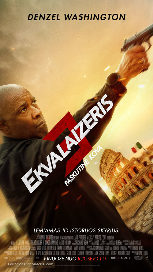 The Equalizer 3 - Lithuanian Movie Poster