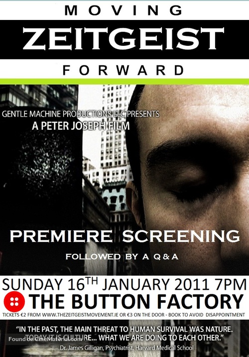 Zeitgeist: Moving Forward - Irish Movie Poster