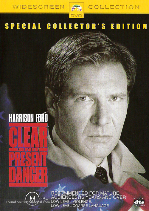 Clear and Present Danger - Australian DVD movie cover
