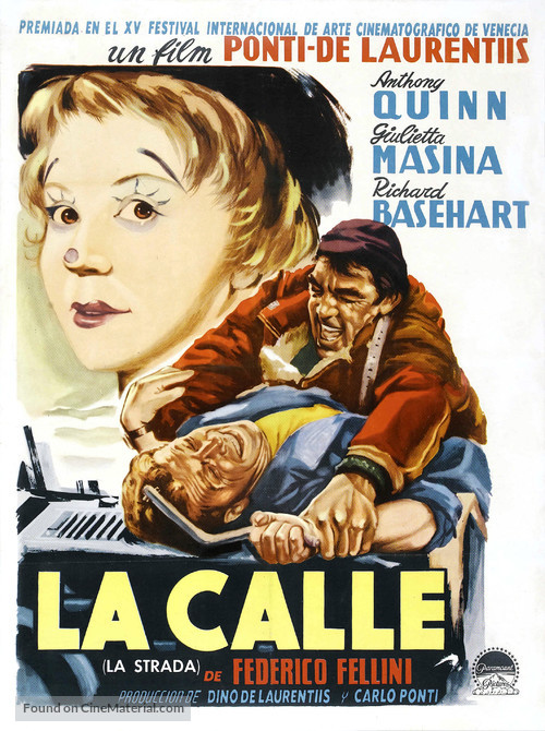 La strada - Spanish Movie Poster