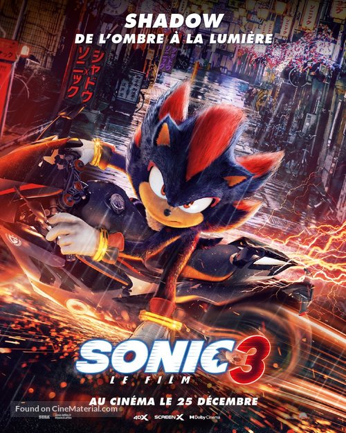 Sonic the Hedgehog 3 - French Movie Poster