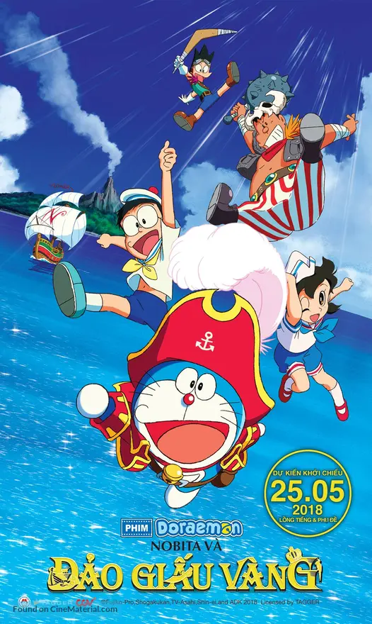 Get Doraemon Nobita No Takarajima 2018 Vietnamese Movie Poster Free Wallpaper Doraemon Nobita No Takarajima 2018 Vietnamese Movie Poster For iPhone Free