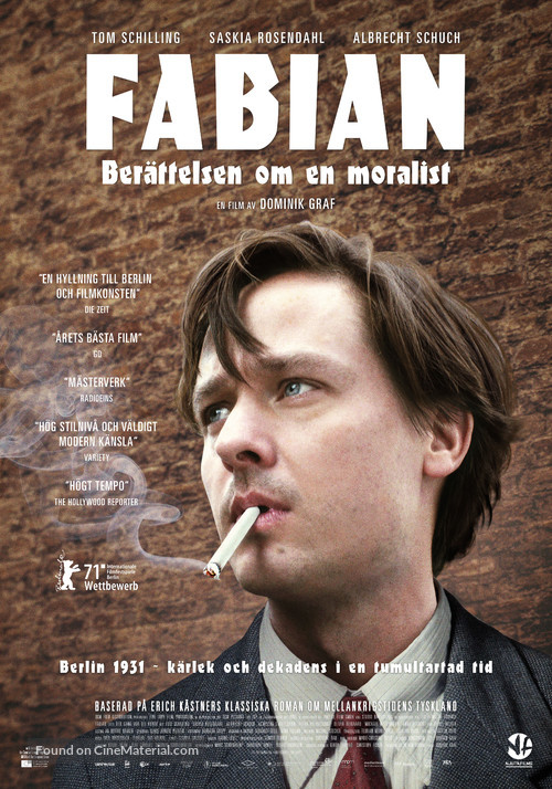 Fabian oder Der Gang vor die Hunde - Swedish Movie Poster