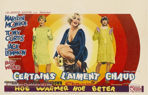 Some Like It Hot - Belgian Movie Poster