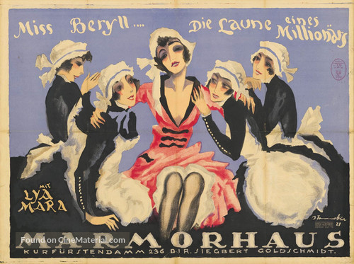 Miss Beryll... die Laune eines Million&auml;rs - German Movie Poster