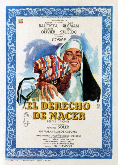 El derecho de nacer - Spanish Movie Poster