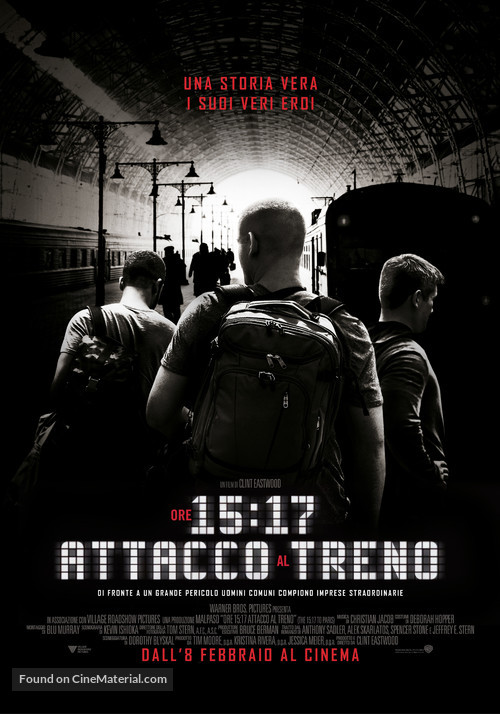The 15:17 to Paris - Italian Movie Poster