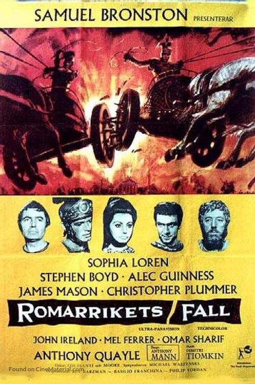 The Fall of the Roman Empire - Swedish Movie Poster