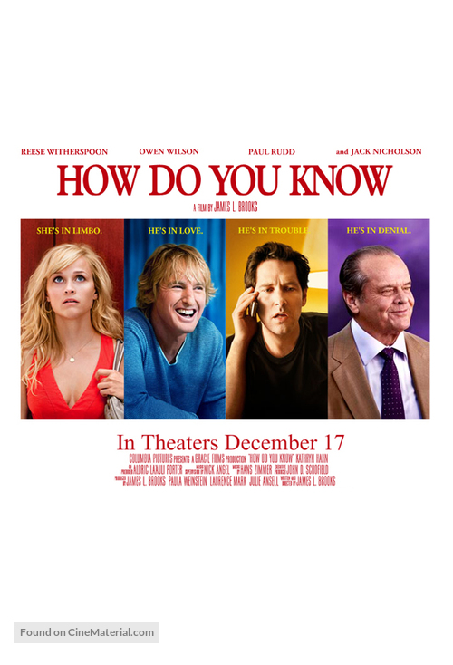 How Do You Know - Movie Poster