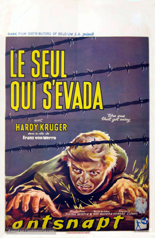 The One That Got Away - Belgian Movie Poster