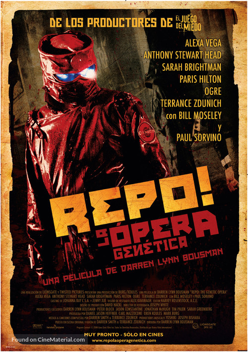 Repo! The Genetic Opera - Chilean Movie Poster