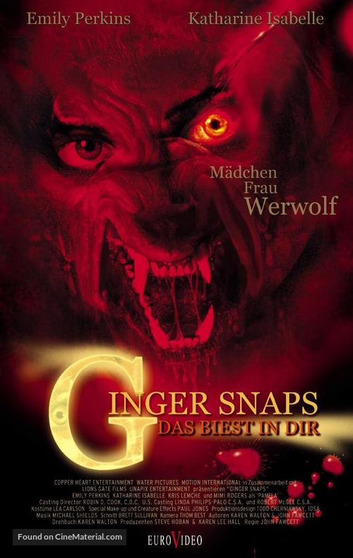 Ginger Snaps - German Movie Poster