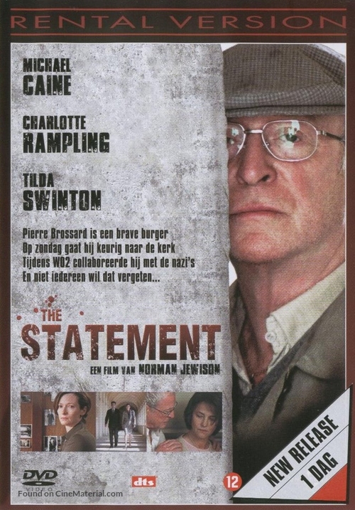 The Statement - Dutch Movie Cover