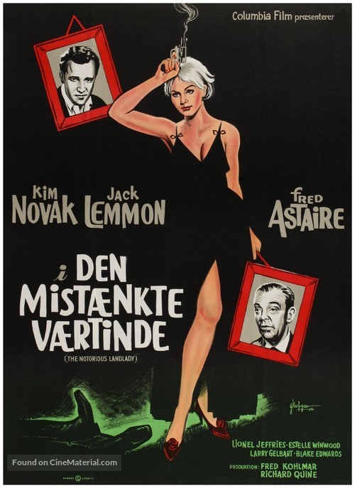 The Notorious Landlady - Danish Movie Poster